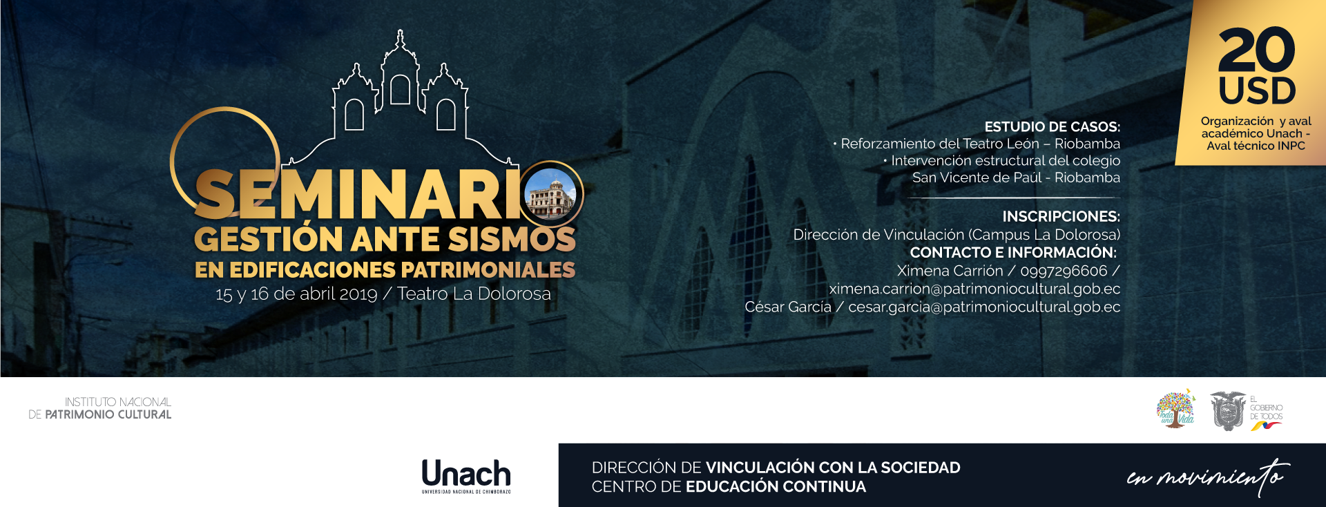 SEMINARIO DE GESTIÓN ANTE SISMOS EN EDIFICACIONES PATRIMONIALES