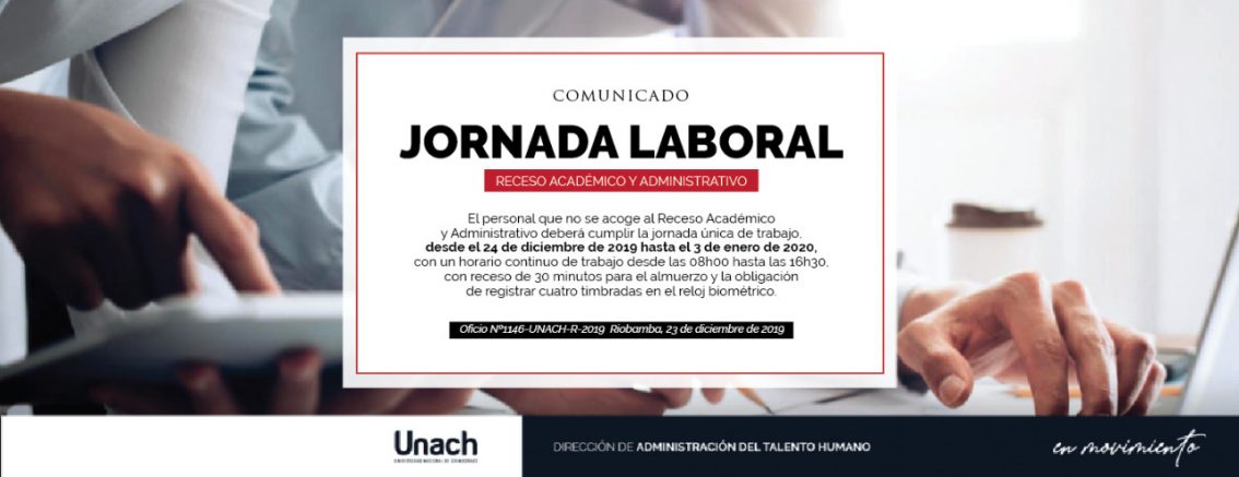 JORNADA LABORAL RECESO ACADÉMICO Y ADMINISTRATIVO