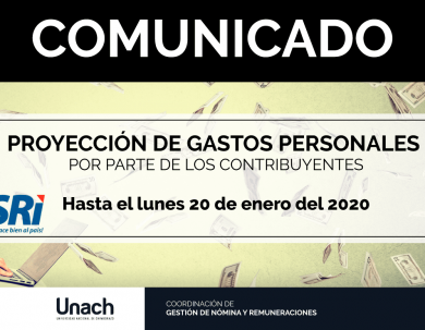 PROYECCIÓN DE GASTOS PERSONALES
