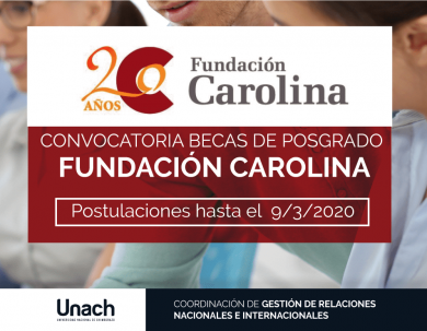CONVOCATORIA BECAS DE POSGRADO  FUNDACIÓN CAROLINA