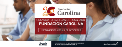 CONVOCATORIA BECAS DE POSGRADO  FUNDACIÓN CAROLINA