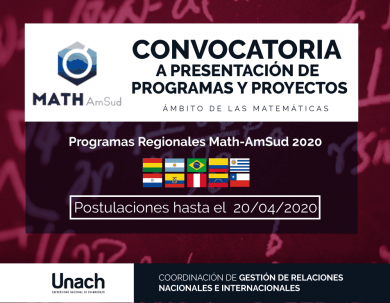 CONVOCATORIA A PRESENTACIÓN DE PROGRAMAS Y PROYECTOS MATH - AMSUT 2020