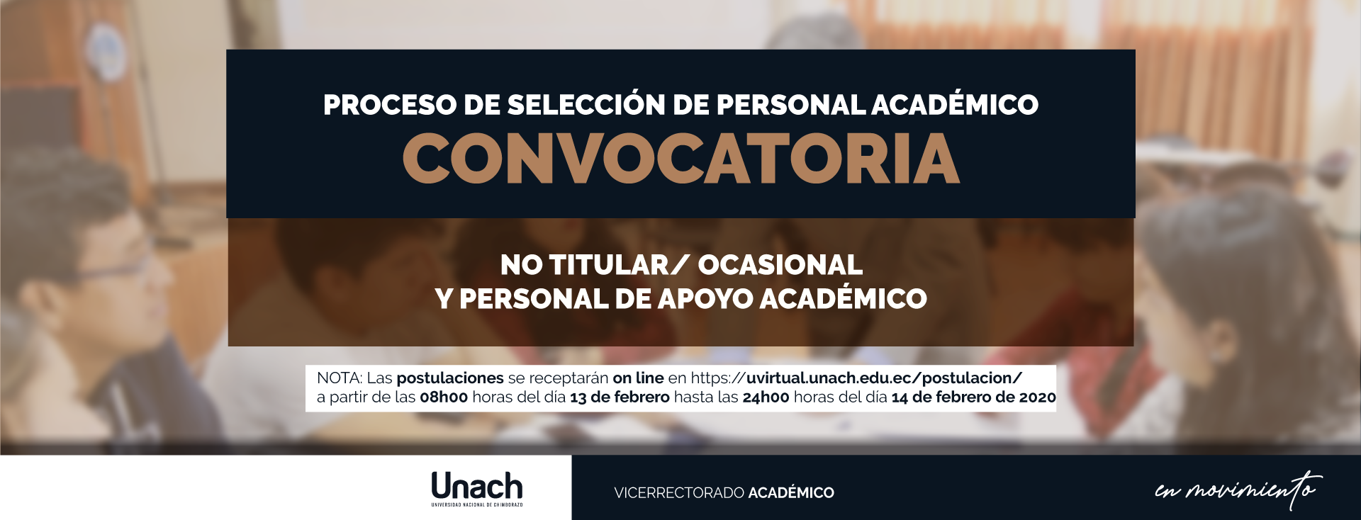 PROCESO DE SELECCIÓN DE PERSONAL ACADÉMICO NO TITULAR/ OCASIONAL Y PERSONAL DE APOYO ACADÉMICO