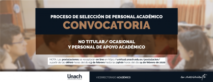 PROCESO DE SELECCIÓN DE PERSONAL ACADÉMICO NO TITULAR/ OCASIONAL Y PERSONAL DE APOYO ACADÉMICO