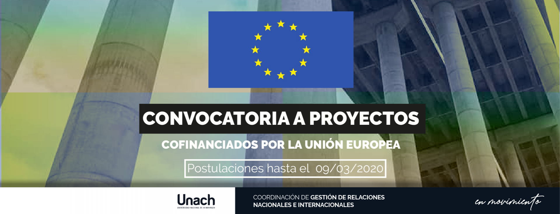 CONVOCATORIA A PRESENTACIÓN DE PROYECTOS CO-FINANCIADOS POR LA UNIÓN EUROPEA