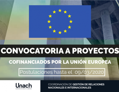 CONVOCATORIA A PRESENTACIÓN DE PROYECTOS CO-FINANCIADOS POR LA UNIÓN EUROPEA