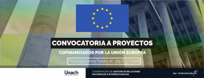 CONVOCATORIA A PRESENTACIÓN DE PROYECTOS CO-FINANCIADOS POR LA UNIÓN EUROPEA