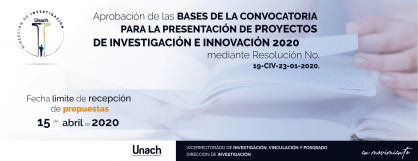 PRESENTACIÓN DE PROYECTOS  DE INVESTIGACIÓN E INNOVACIÓN 2020