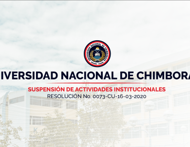 SUSPENSIÓN DE ACTIVIDADES INSTITUCIONALES