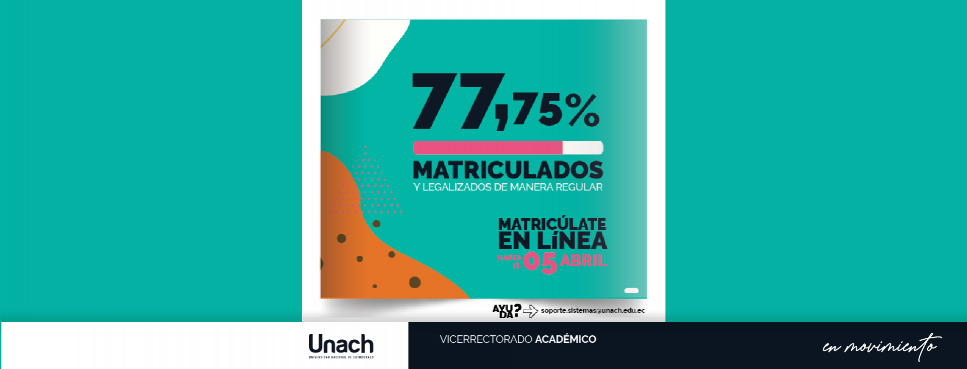 77,75%   DE ESTUDIANTES MATRICULADOS