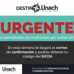 ¡URGENTE! ESTAMOS ATENDIENDO LAS MATRÍCULAS POR ORDEN DE LLEGADA.