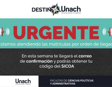 ¡URGENTE! ESTAMOS ATENDIENDO LAS MATRÍCULAS POR ORDEN DE LLEGADA.