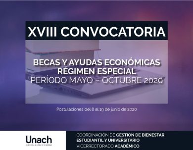 CONVOCATORIA A BECAS Y AYUDAS ECONÓMICAS MAYO-OCTUBRE 2020