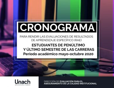 CRONOGRAMA PRUEBAS RAE 2020