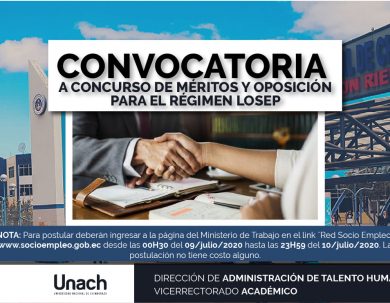 CONVOCATORIA  A CONCURSO DE MÉRITOS Y OPOSICIÓN PARA EL RÉGIMEN LOSEP
