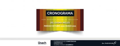 CRONOGRAMA PARA RENDIR LA PRUEBA DE UBICACIÓN