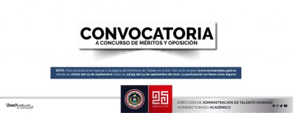 CONVOCATORIA CONCURSO DE MÉRITOS Y OPOSICIÓN