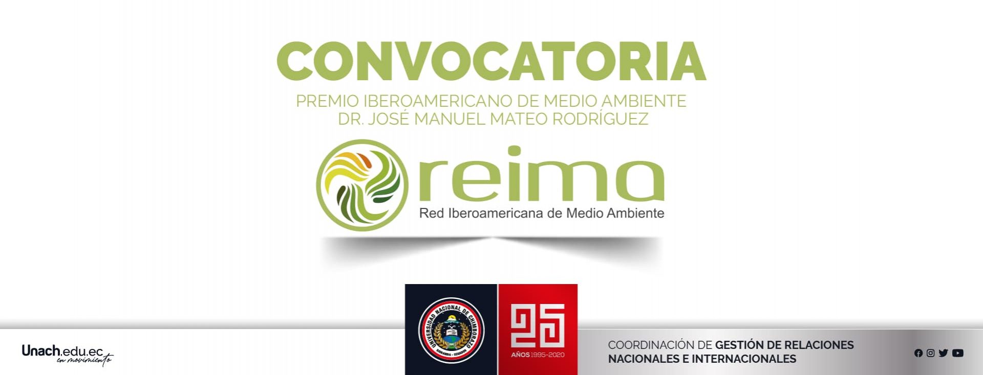 CONVOCATORIA PREMIO IBEROAMERICANO DE MEDIO AMBIENTE