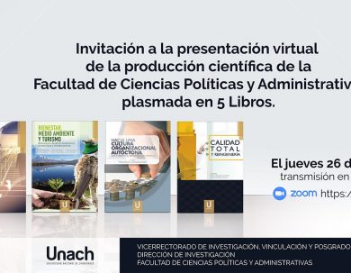 INVITACIÓN A LA PRESENTACIÓN VIRTUAL DE LA PRODUCCIÓN CIENTÍFICA, 5 LIBROS DE LA FACULTAD DE CIENCIAS POLÍTICAS Y ADMINISTRATIVAS