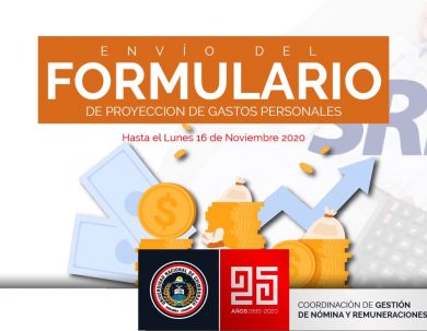 ENVÍO DEL FORMULARIO DE PROYECCIÓN DE GASTOS PERSONALES