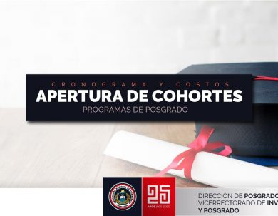 CRONOGRAMA Y COSTOS APERTURA DE COHORTES PROGRAMAS DE POSGRADO