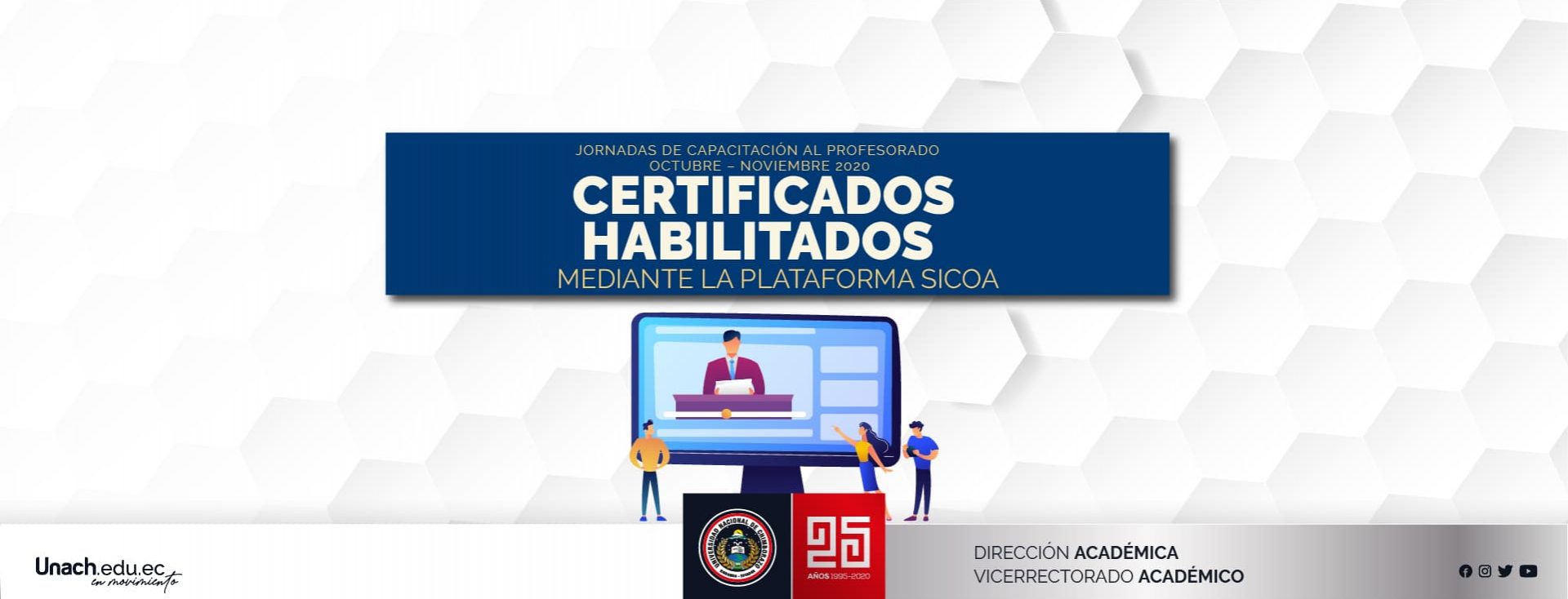 CERTIFICADOS HABILITADOS DE LAS JORNADAS DE CAPACITACIÓN DOCENTE OCTUBRE - NOVIEMBRE 2020