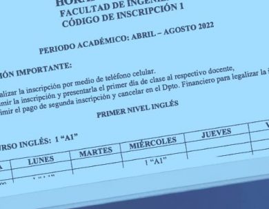 INSCRIPCIONES PARA LOS IDIOMAS INGLÉS - FRANCÉS PERÍODO ACADÉMICO: 2022-1S
