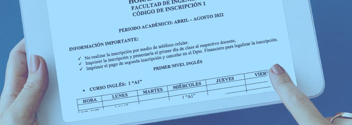 INSCRIPCIONES PARA LOS IDIOMAS INGLÉS - FRANCÉS PERÍODO ACADÉMICO: 2022-1S