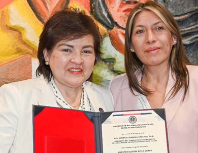 Presidenta del CACES visita la Unach y destaca su infraestructura, innovación y calidad académica