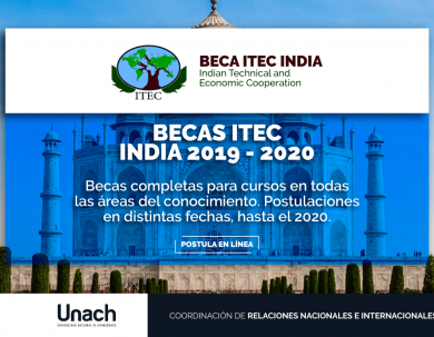 BECAS DEL ITEC, EN LA INDIA 2019 – 2020