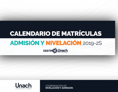 CALENDARIO DE MATRÍCULAS PERÍODO 2019 - 2S