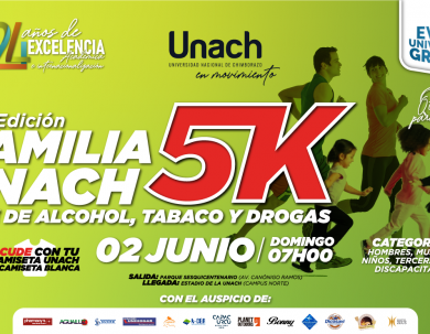 SEGUNDA EDICIÓN CARRERA FAMILIAR 5K LIBRE DE ALCOHOL, TABACO Y DROGAS