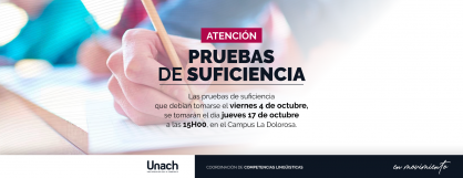 PRUEBAS DE SUFICIENCIA