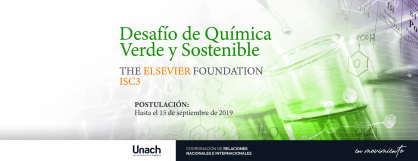 DESAFÍO DE QUÍMICA VERDE Y SOSTENIBLE ELSEVIER FOUNDATION-ISC3