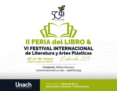 II FERIA DEL LIBRO & VI FESTIVAL INTERNACIONAL DE LITERATURA Y ARTES PLÁSTICAS RIOBAMBA 2019