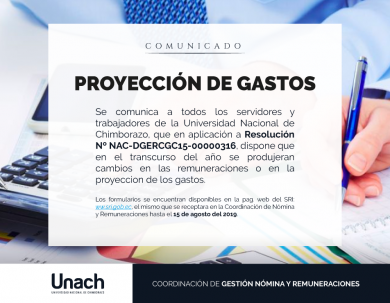 PROYECCION DE GASTOS