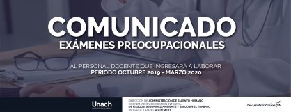 COMUNICADO EXÁMENES PREOCUPACIONALES