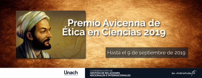 PREMIO AVICENNA DE ÉTICA EN CIENCIAS 2019